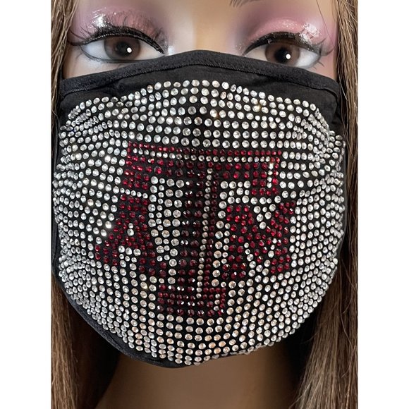 Texas A & M University Aggies Bling Rhinestone Face Mask - Picture 8 of 16